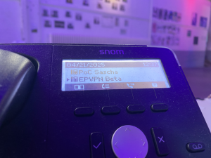 EPVPN Beta on a Snom SIP-Phone